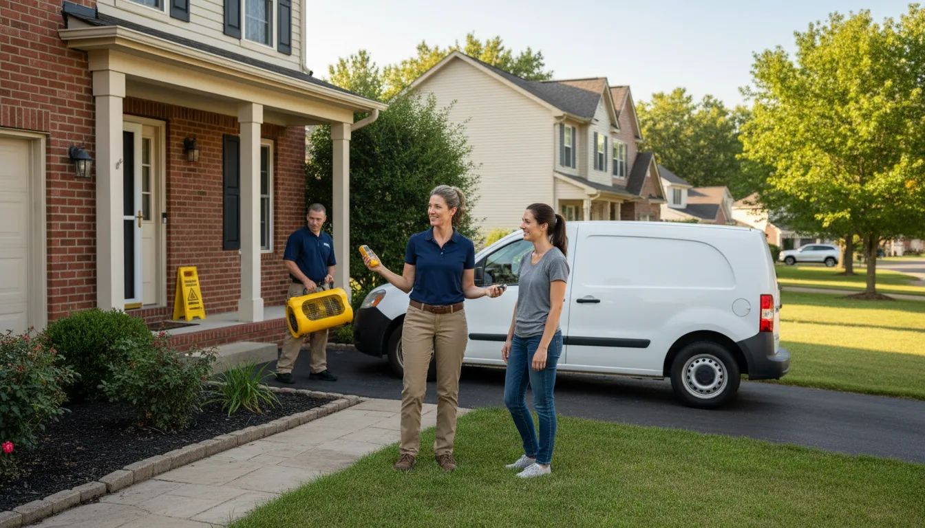 Water restoration image for Dehumidification And Cleanup Services in Niles, OH